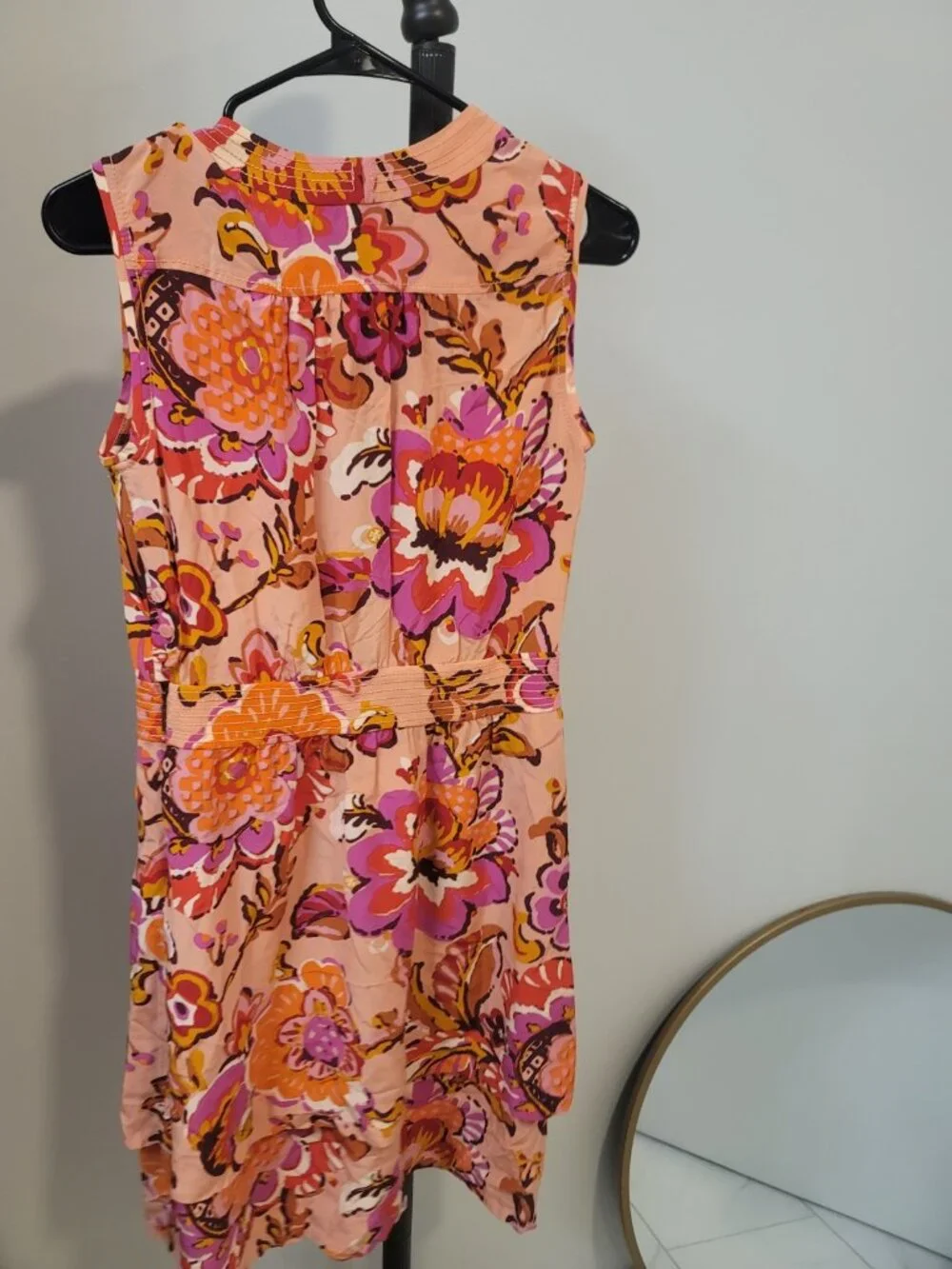 Tory Burch Darilynn Pink Grapefruit Wildflower Ruffle Silk Dress 4 $498 NWOT